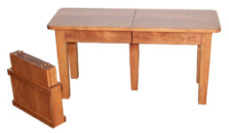 FS-4036 36" 3- to 6-foot Shaker style with three leaves in Rustic Cherry