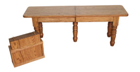 FS-4068 48" 4- to 8-foot Turned Legs in Oak