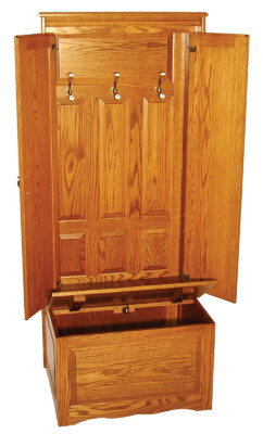 FS-1070 Enclosed Hall Seat 30"W x 23 1/2"D x 73"H Open