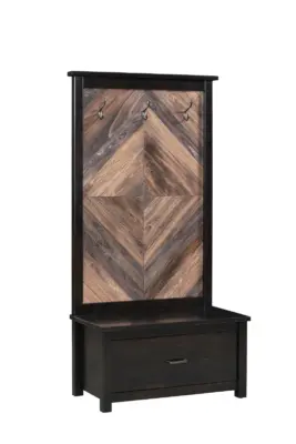 FS-1026 DIAMOND HALL SEAT - 36W x 19D x 72H - BACK S-41308 DARK STREAK - FRAME FC 19093 DARK NIGHT